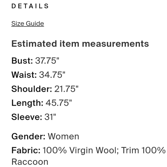 PRADA Vintage 90s Virgin Wool Coat Raccoon Collar Sz EURO 36 Sz 4 US - Picture 4 of 4